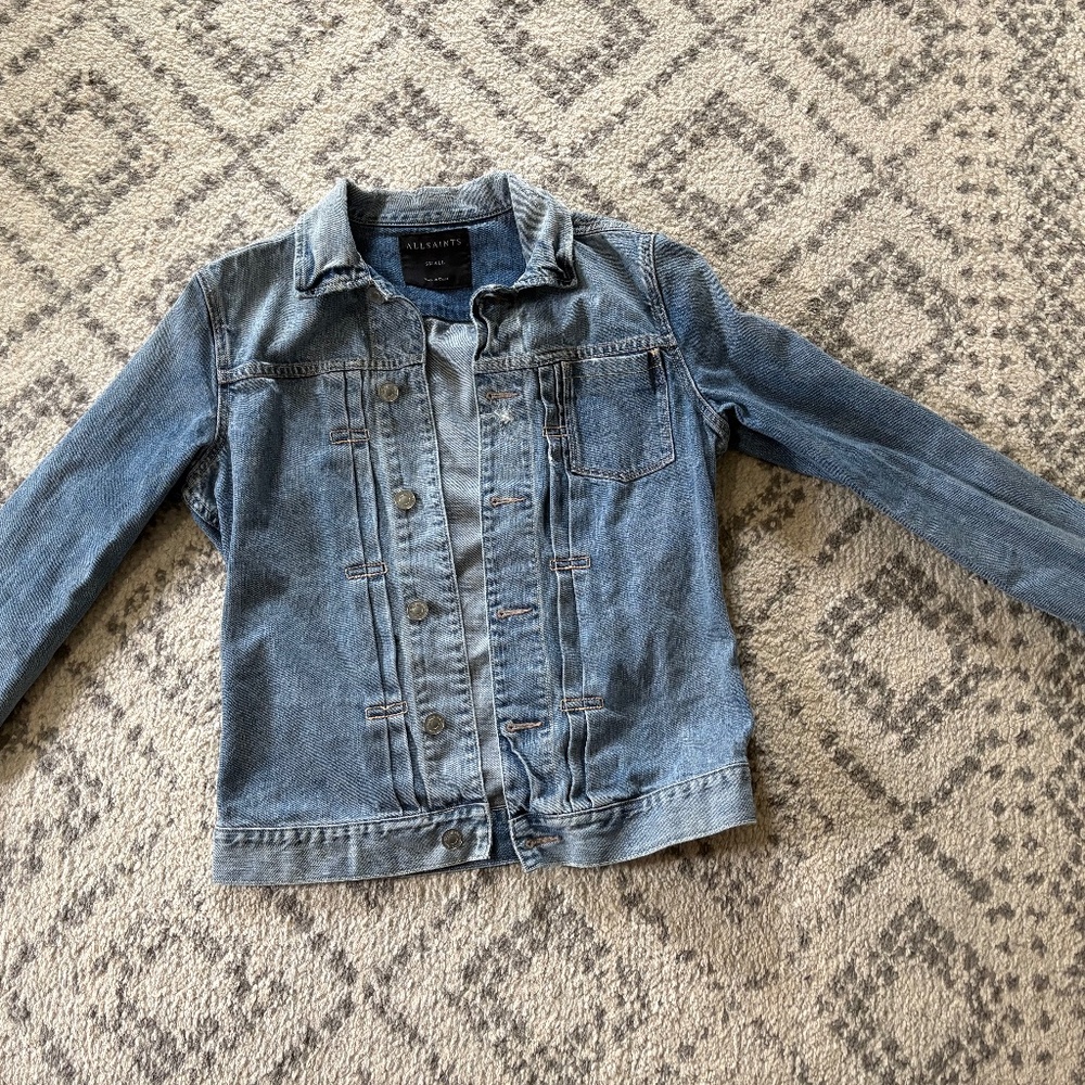 All saints oversized denim jacket